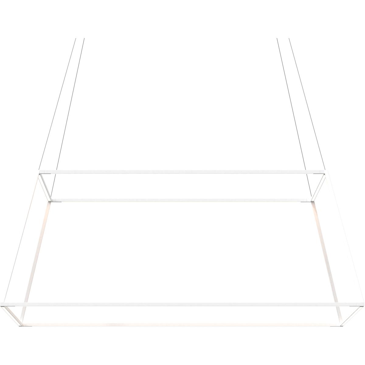 Koncept ZBP-48-RS-SW-MWT-CNP Z-Bar Rise LED 50.5 inch Matte white Pendant Ceiling Light, Square